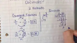 Expressing Fractions as Decimals REVIEW