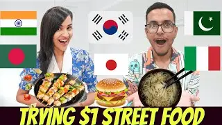 Trying $1 STREET Food From around the WORLD VS 