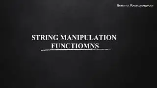 STRING MANIPULATION FUNCTIONS IN  C 51