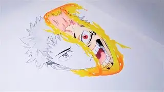 Drawing Itadori Yuji [Jujutsu Kaisen] | Menggambar Itadori Yuji