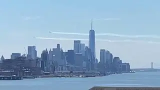 Blue Angels & Thunderbirds Fly over Manhattan 4/28/2020