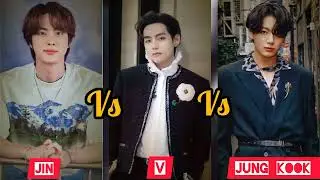 BTS🫰Jeon Jung-kook Vs Kim Tae-hyung Vs Kim Seok-jin #jungkook #jin #v #bts #btsarmy