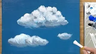 How to Paint Clouds using Q Tip and Acrylics