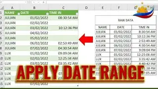 Excel Query: How to Insert Date Range in Data