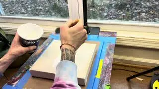 Basic Canvas Making Part 3 - Applying gesso to the raw canvas