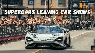 Supercars Leaving Car Show - Brutal Accelerations!!! SOUND ON