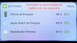 Connaitre le pourcentage de batterie de vos appareils Bluetooth
