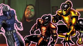 Mortal kombat 3 - столбик воин, Триборг (Сектор, Смоук, Сайрекс)