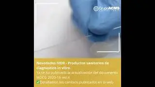 Novedades IVDR   Productos sanitarios de diagnostico in vitro