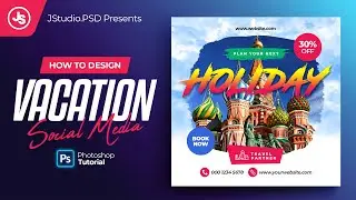 How To Design Vacation Social Media Banner (Photoshop Tutorial)