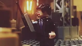 Lego Wolverine KO's a Guy into a Brick Wall