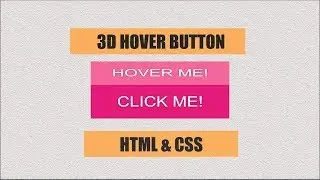 3D HOVER BUTTON in ||HTML & CSS||
