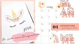 APRIL 2018 I PLAN WITH ME [UNICORN THEME] Bullet Journal Setup 四月子弹笔记