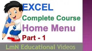 Excel Complete Course - Home Menu - Part - 1