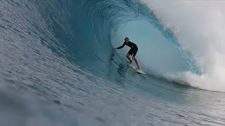 Perfect barrels in Mentawais with Tama Hannemann.