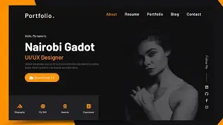 Portfolio Website Design Using HTML and CSS | How To Make Resume Website Design Using HTML & CSS