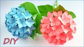 NEW!🔥3D Paper Flowers🌸Paper Hydrangea DIY/3D Origami