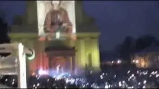 Christmas celebration in The Cathedral square of The St. Piter and Paul Fortress.