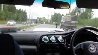 гонки по пробкам  subaru legacy blitzen
