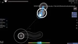 osu 6 digit mouse player goes god mode for 8 seconds on blue zenith ending
