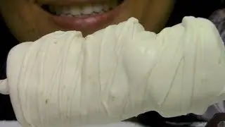 ASMR Eating White Chocolate covered Marshmallow Pop ScorpioAnnYT