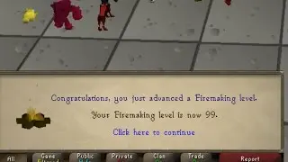 Achieving 99 Firemaking in Oldschool Runescape