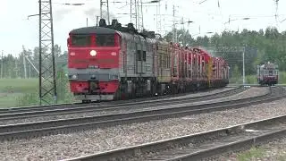 Diesel-electric locomotive on the Trans-Siberian Railway