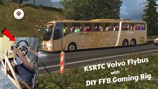 KSRTC Volvo FLYBUS Bangalore to Mangalore, Shiradi Ghat | DIY Force Feedback Steering wheel ETS2 mod