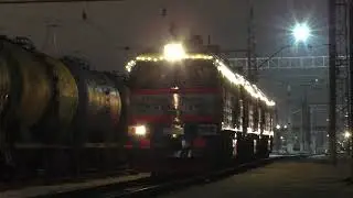 Манёвры тепловоза 3М62У-0058 под Поезд Деда Мороза