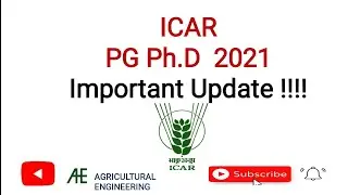 ICAR PG Ph.D important Update 2021I rank card release date I icar 1st round allotment 2021