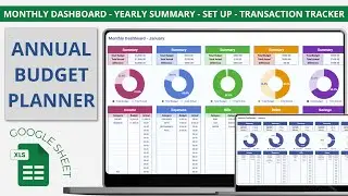 Create own Annual Budget Planner | Google Sheet | Transaction Tracker | Monthly Dashboard | Tutorial