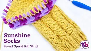 Sunshine Socks: Broad Spiral Stitch