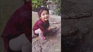 Hamsa fatima is enjoying with soil..