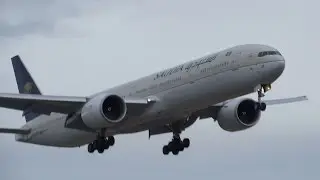 24 Heavies Landing At London Heathrow Airport