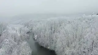 Manastirea Nera, iarna