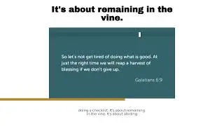 Abide in the vine and discover tips and tools to fast from negativity at 