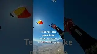Testing Fake parachute From Amazon . Parachute landing. 