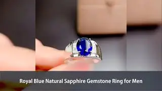 Royal Blue Natural Sapphire Gemstone Ring for Men