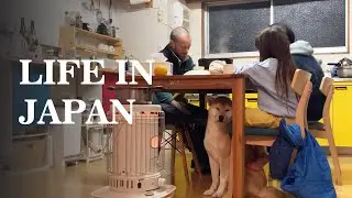 (V-LOG)Daily life in Rural village / Winter farm harvest / Tasty Nabe Hot Pot / Homemade dog Kennel