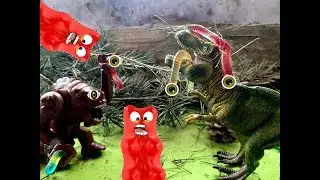 Желейные медведи и червяки - приманка для ДИНОЗАВРА!
