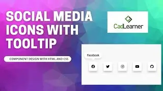 Social Media Icons With Tooltip | HTML and CSS