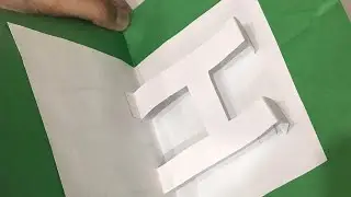 How to make H letter pop up card