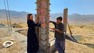 The most important day of preparation: making the formwork for the columns of our house