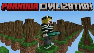 Minecraft but I PVP in PARKOUR CIVILIZATION