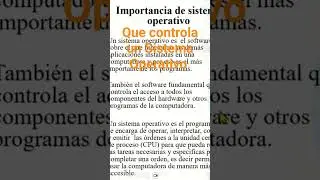 Lo que Controla un SISTEMA OPERATIVO #windows #sistemasdeinformacion #computacionbasica  #internet