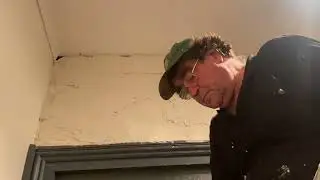 Second coat of plaster on top wall