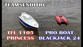 TeamSendItRC: RC Boat TFL 1105 Princess Yacht & Pro Boat Blackjack 24