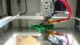 LinuxCNC controlled 3D printer, first test
