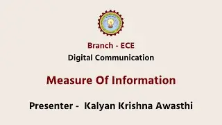 Digital Communication | Measure Of Information - 1