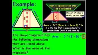 How to calculate the area of a Trapezoid.